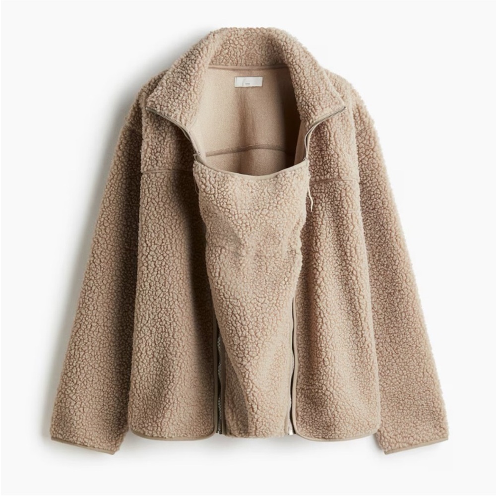 NWT H&M Babywearing before and after Sherpa Teddy Jacket Small - Picture 6 of 8
